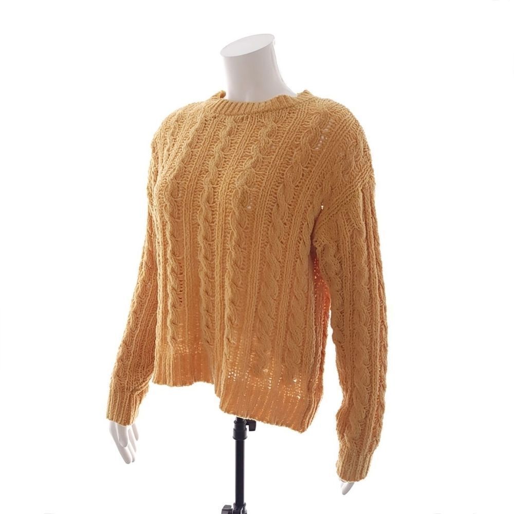 American Eagle Knitted Mustard Yellow Long Sleeve Womens Sweater Size XS